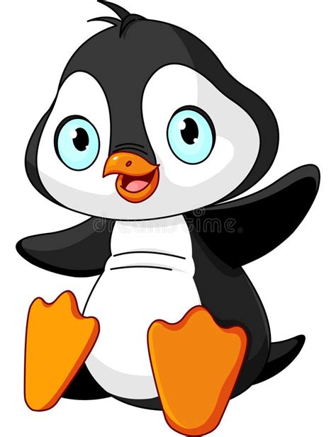 Baby Penguin Stock Vector Illustration Of Clipart Characters 34819796