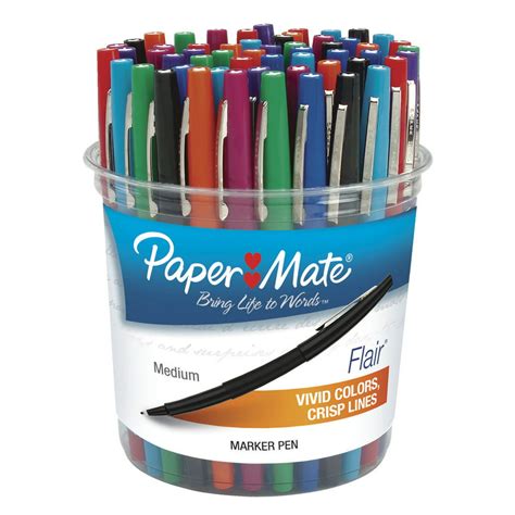 Paper Mate Flair Felt Tip Pens Medium Point Assorted Colors Set Of