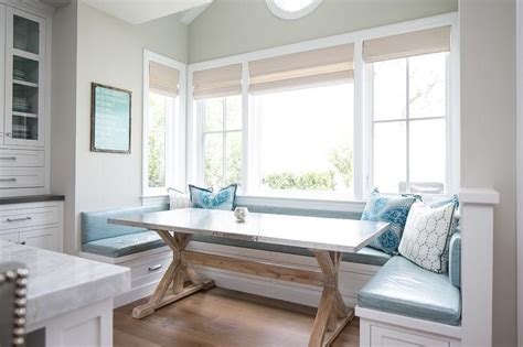 Window Seat Banquette With Drawers Transitional Dining Room