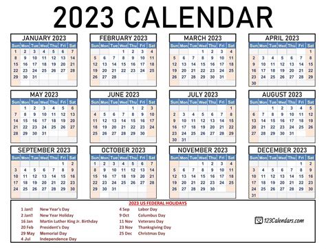 Calendar 2023 Federal Holidays Printable Get Calendar 2023 Update