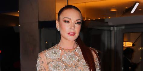 Lindsay Lohan Sheer Dress At Falling For Christmas Premiere Popsugar