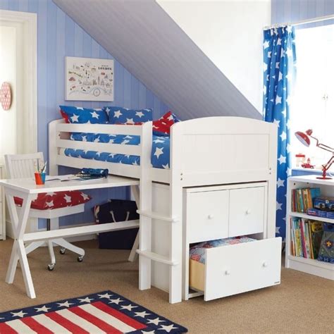 Kids cabin beds have a lot of extra space underneath that can still be used for storage. Salcombe mid sleeper bed - silk white | ASPACE | Mid ...