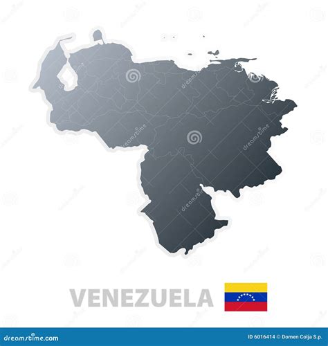 Venezuela Map With Official Flag Stock Vector Illustration Of Clip