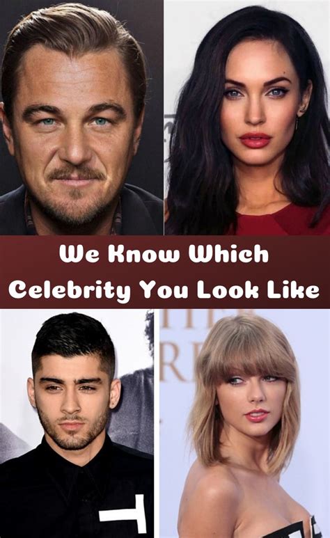 We Know Which Celebrity You Look Like Top Quiz Celebrity Look Alike Love Quiz