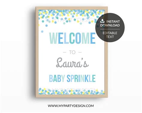 Baby Sprinkle Party Blue Printable Baby Shower Games My Party Design
