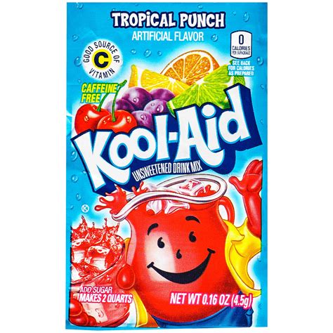Buy Kool Aid Tropical Punch Flavored Unsweetened Caffeine Free Powdered