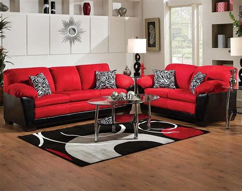 Living Room Design Red Sofa Hawk Haven