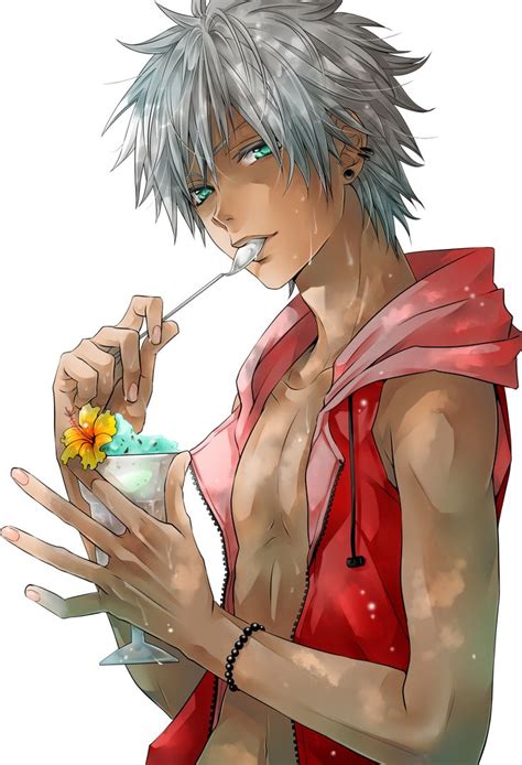 Boy Anime Eating Ice Cream Manga Pinterest Eating