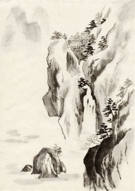 무료 이미지 경치 잉크 스케치 삽화 그림 그리기 전통 중국어 회화 2894x4093 777354 무료