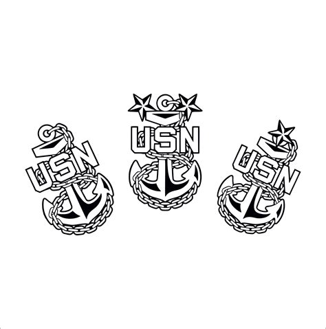 Us Navy Chiefs Anchors Svg Format Etsy