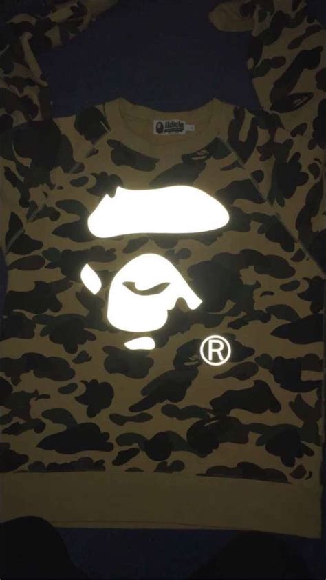 Bape Reflective Camo Crew Neck Grailed