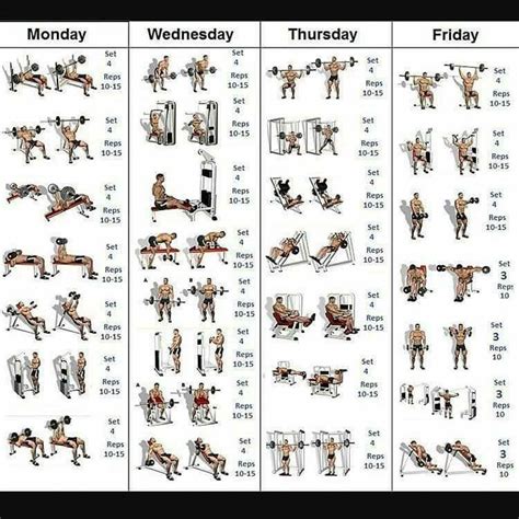 Pin By Efrain Hernández Quezada On Ejercicios Gym Workout Chart