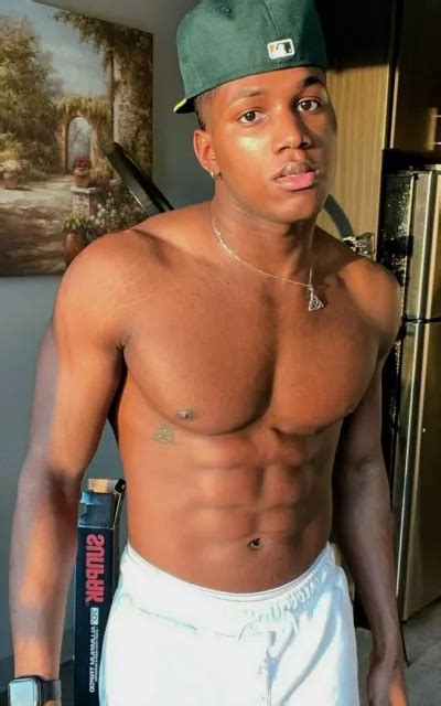 Shirtless Male Muscular Hunk Beefcake Hot African American Stud Photo