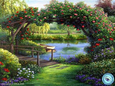 Joan On Twitter Beautiful Gardens Beautiful Nature Landscape Paintings