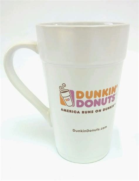 Measure one heaping tablespoon of ground coffee per 6 fl oz of water (adjust to taste.) 3. Dunkin Donuts Cafe Latte Ceramic Mug Tall Coffee Tea 2012 ...