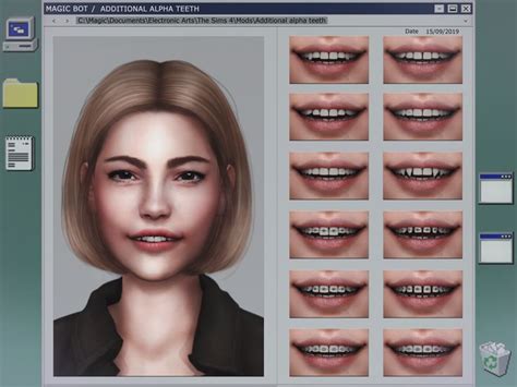 Additional Alpha Teeth Sims 4 Piercings The Sims 4 Skin Sims 4