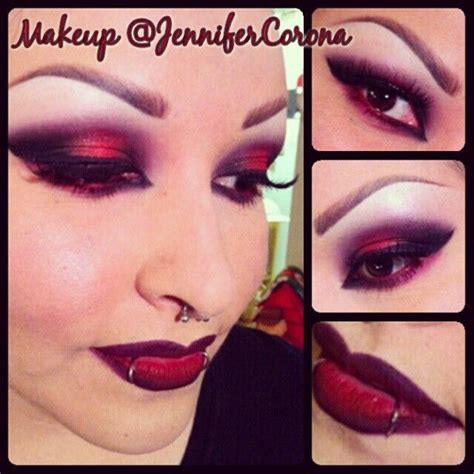 Vampy Valentine Makeup Nightmoth And Cherry Maclipliner Drawn On