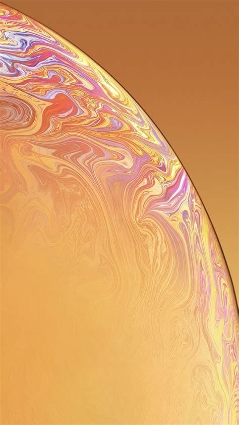 Iphone X Xr Surface Bubble Yellow Wallpaper ภาพพื้นหลัง Iphone วอ