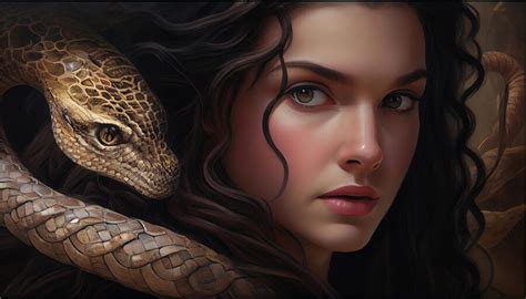 Premium Ai Image Eve And A Snake In The Biblical Garden Of Eden