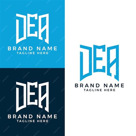Premium Vector Abstract Dea Letter Logo Set Monogram Design
