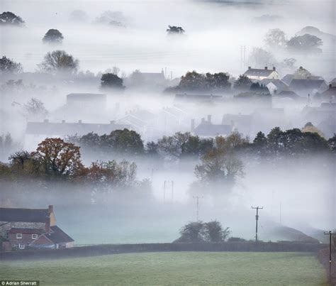 Misty Britain In All Its Glory Miles Of Rolling Cotswold Hills