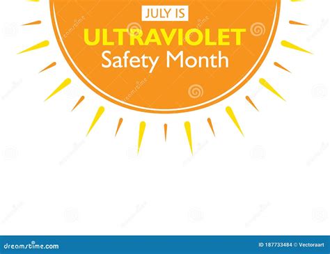 Ultraviolet Safety Month Awareness Poster Stock Vector Illustration
