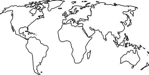 Continents Blank Map