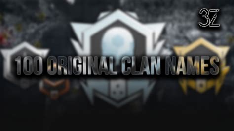 100 Original Clan Names Youtube