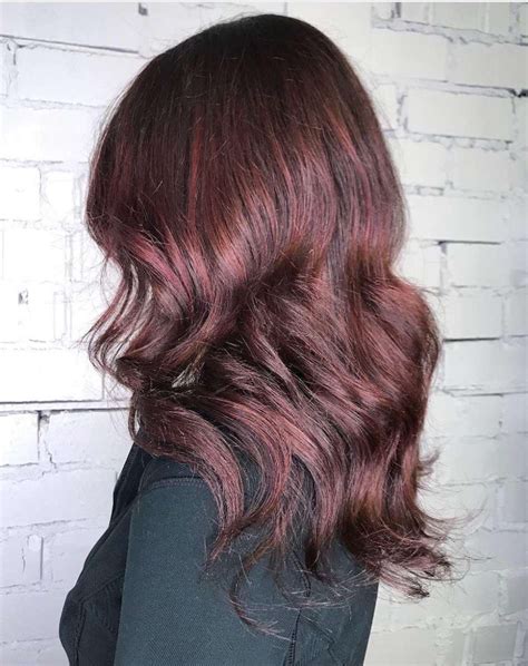 Red Balayage Highlights Dark Hair