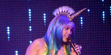 Heres Miley Cyrus Dressed As A Topless Rainbow Unicorn