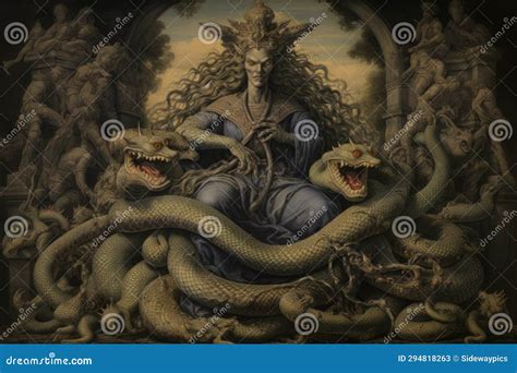 Serpentine Naga, Possessing Both Human and Snake-like Features, with