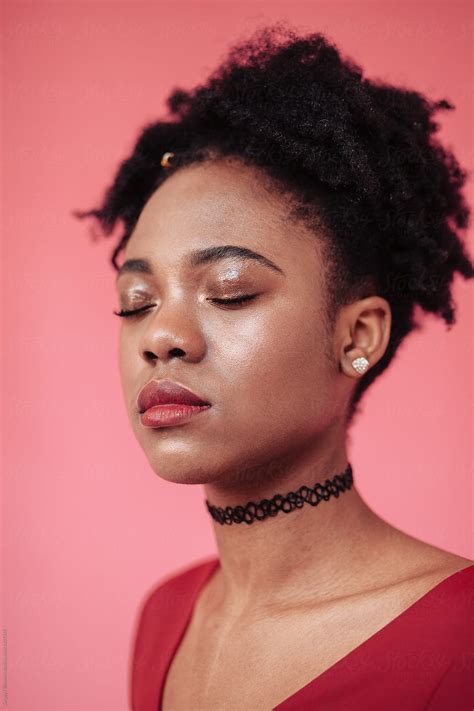 Studio Portrait Of Black Teen Model By Stocksy Contributor Serge
