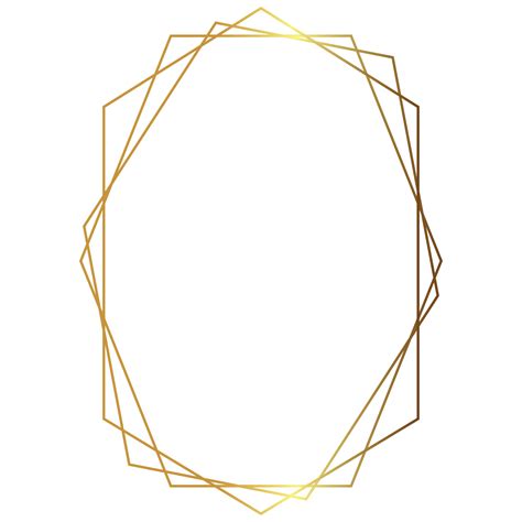 Gold Polygonal Geometric Frame 18872497 Png