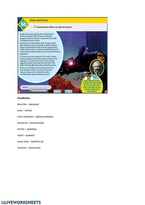 Engage your students with these reading comprehension fictional printable worksheets for grades k, 1 and 2. Science Fiction - reading worksheet
