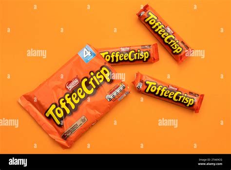 Nestle Toffee Crisp Chocolate Bars Stock Photo Alamy