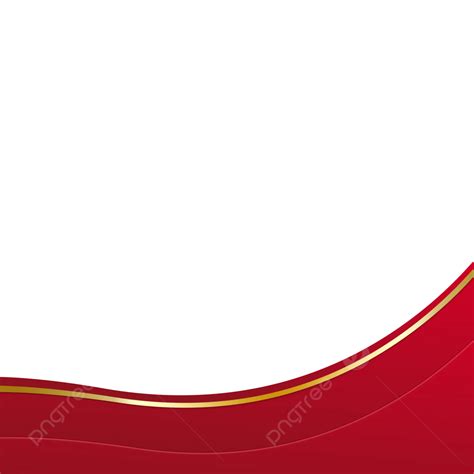 Red Shape Gold Line Curve Banner Banners Curve Shapes Png