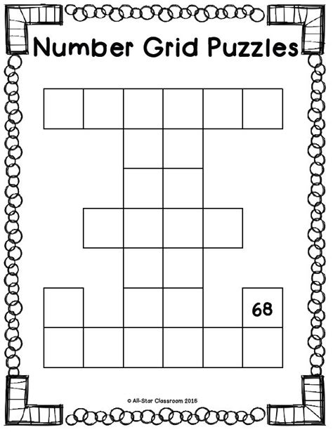 Number Grid Puzzles Number Grid Grid Puzzles Stars Classroom