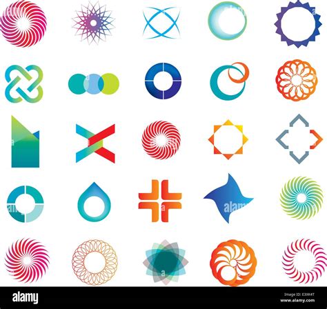 Set Of Corporate Logos Symbols And Marks Stock Vector Image And Art Alamy