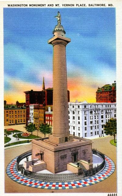 Washington Monument And Mt Vernon Place Baltimore Md A Photo On