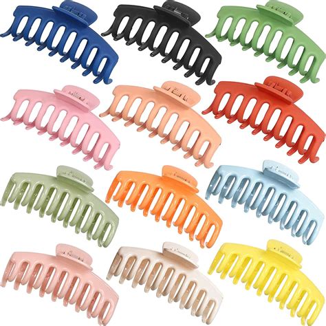 Free Shipping Anywhere In The Nation 12 Pieces Big Hair Claw Clips Messen Slip Jaw Non Large H