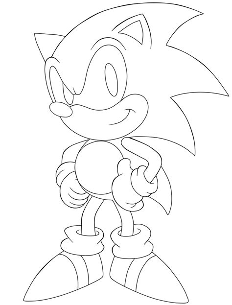 Sonic Logo Line Art Dibujos De Sonic Para Colorear Transparent Png