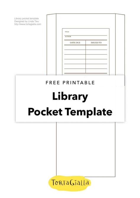 Library Pocket Template Free Printable