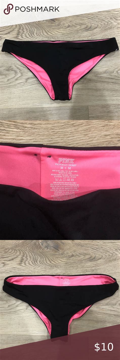 Pink Black Bikini Bottoms Black Bikini Bikinis Black Bikini Bottoms