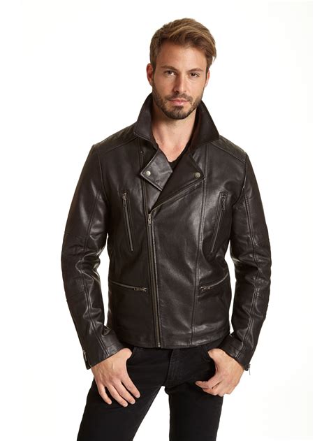 Excelled Mens Big And Tall Leather Moto Jacket