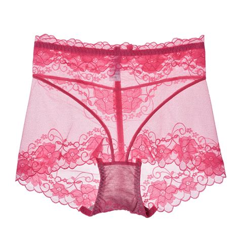 Odeerbi Lace Briefs See Through Panties Women Cutut Lace Underwear Briefs Panties Floral Hollow