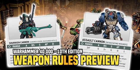 Warhammer 40k 10th Edition Weapon Rules Preview Whats Old Is New