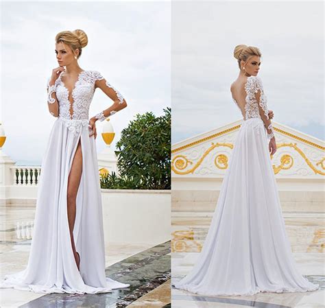 Shop our selection of beautiful backless wedding gowns for your perfect weddings. Discount 2015 Backless Beach Wedding Dresses Vintage V ...