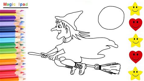 Como Dibujar Una Bruja Halloween Dibujos Para Niños 💓⭐ How To Draw A