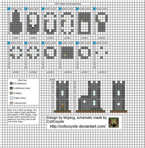 Minecraft Tower Blueprints Woodworking Projects And Plans