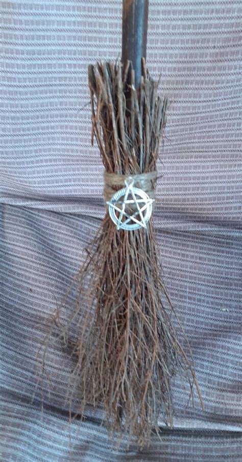 Handmade Besom Witches Broom With Pentagram Charm Approx Etsy